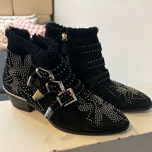 Chloe Shearling Susanna Boots - RARE